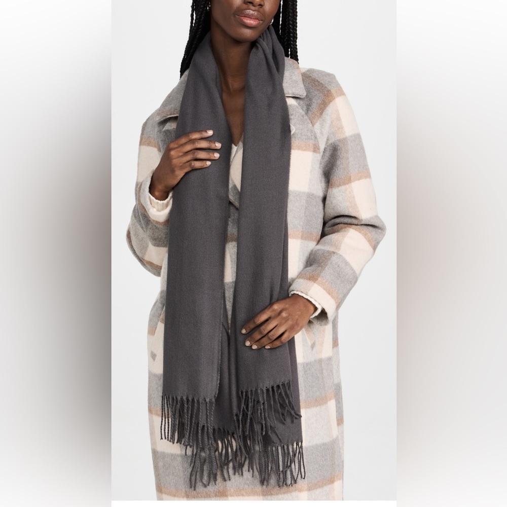 NWT Madewell Fringed (re)sourced scarf - Dried Cedar